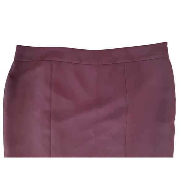 Talbots Women's Deep Purple Ruffled Hem Side Zip Close Pencil Skirt | Size 18 - Picture 3 of 7